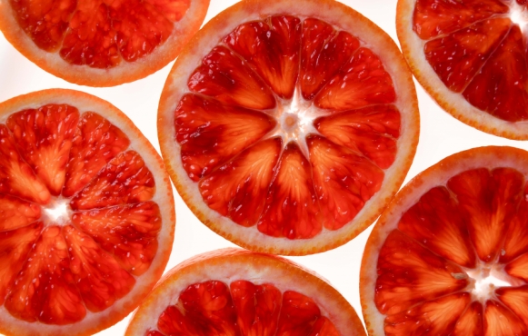 Sliced blood oranges