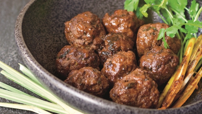 Braised Lemongrass Meatballs, reprinted with permission from "The Art of Great Cooking with Your Instant Pot" by Emily Sunwell-Vidaurri.