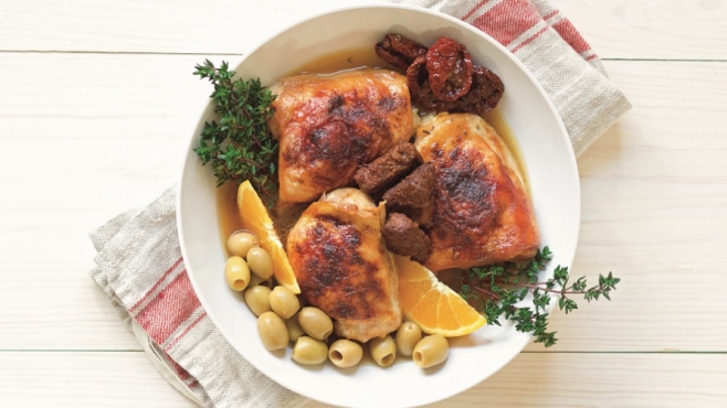 Citrus-Herb Basque Chicken from "The Art of Great Cooking with Your Instant Pot" by Emily Sunwell-Vidaurri.