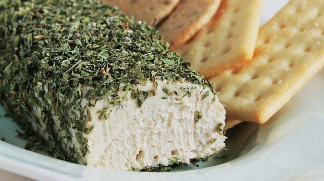 herb-crusted cashew log 