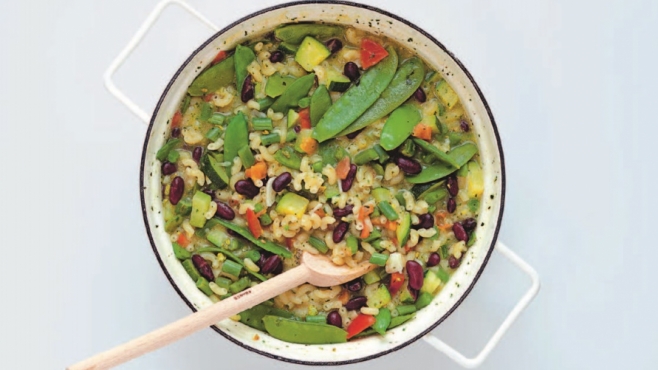 one-pot pasta with quick pesto