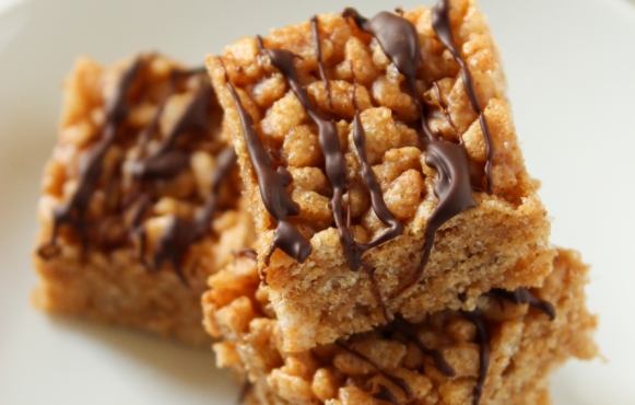 No-Marshmallow Peanut Butter Rice Crisp Treats