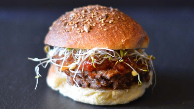 barley mushroom burger