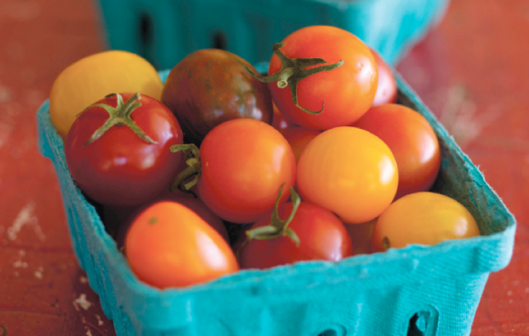 Cherry Tomatoes in baskets