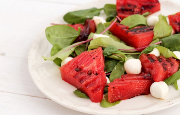 Grilled watermelon steaks