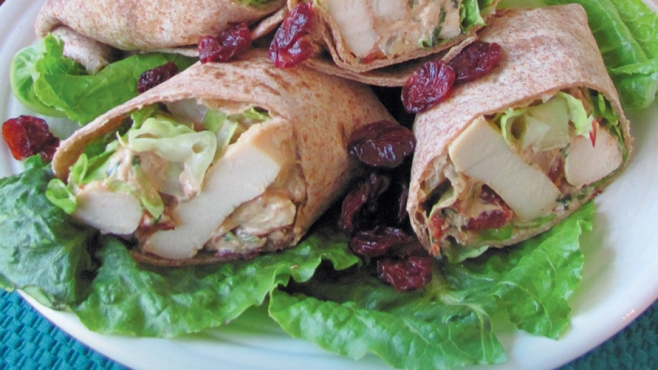 southwestern chicken cherry wrap