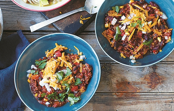 fully loaded vegetable chili by The Pollan Family 